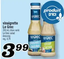 Marché Richelieu vinaigrette Le Grec | Le Grec salad dressing offer