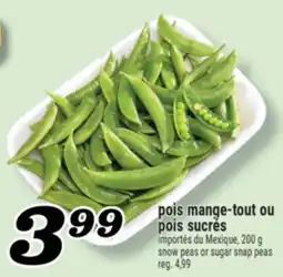 Marché Richelieu pois mange-tout ou pois sucrés | snow peas or sugar snap peas offer