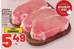 Metro CÔTELETTES DE PORC FRAIS DÉSOSSÉES | FRESH BONELESS PORK CHOPS offer
