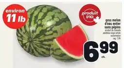 Metro GROS MELON D'EAU ENTIER SANS PÉPINS | SEEDLESS LARGE WHOLE WATERMELON offer