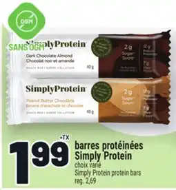 Metro BARRES PROTÉINÉES SIMPLY PROTEIN | SIMPLY PROTEIN PROTEIN BARS offer