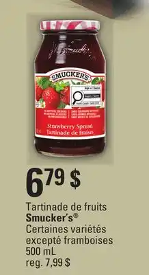 Metro TARTINADE DE FRUITS SMUCKER'S offer