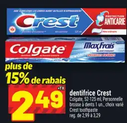 Metro DENTIFRICE CREST | CREST TOOTHPASTE offer