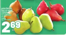 Metro POIRES BARTLETT, BOSC OU ROUGES CRIMSON | PEARS offer