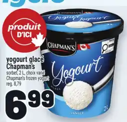 Metro SORBET, 2 L, CHOIX VARIÉ | CHAPMAN'S FROZEN YOGURT offer