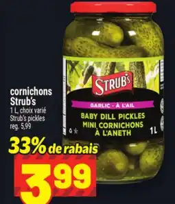 Metro CORNICHONS STRUB'S | STRUB'S PICKLES offer