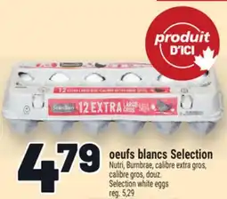 Metro OEUFS BLANCS SELECTION | SELECTION WHITE EGGS offer