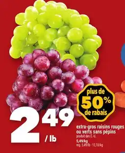 Marche Ami extra-gros raisins rouges ou verts sans pépins offer