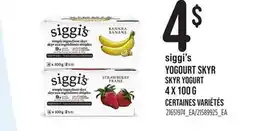 Provigo SIGGI'S YOGOURT SKYR, 4 X 100 G | SKYR YOGURT offer