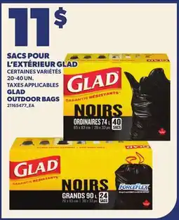 Provigo SACS POUR L'EXTÉRIEUR GLAD, 20-40 UN. | GLAD OUTDOOR BAGS offer