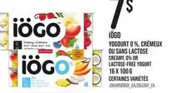 Provigo IÖGO YOGOURT 0 %, CRÉMEUX OU SANS LACTOSE CREAMY, 0% OR LACTOSE-FREE YOGURT offer