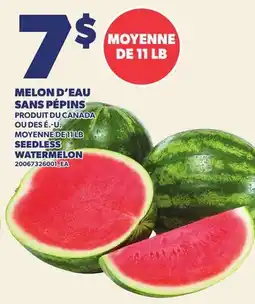 Provigo MELON D'EAU SANS PÉPINS | SEEDLESS WATERMELON, MOYENNE DE 11 LB offer