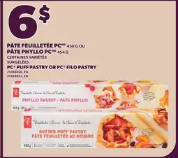 Provigo PÂTE FEUILLETÉE PC, 450 G OU PÂTE PHYLLO PC, 454 G | PC PUFF PASTRY OR PC FILO PASTRY offer