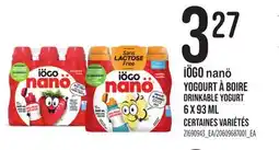 Provigo IÖGO NANÖ YOGOURT À BOIRE | DRINKABLE YOGURT offer