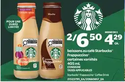 Provigo BOISSONS AU CAFÉ STARBUCKS FRAPPUCCINO | STARBUCKS FRAPPUCCINO COFFEE DRINK offer