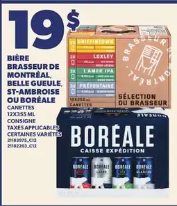 Provigo BIÈRE BRASSEUR DE MONTRÉAL, BELLE GUEULE, ST-AMBROISE OU BORÉALE offer