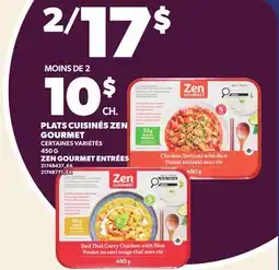 Provigo PLATS CUISINÉS ZEN GOURMET, 450 G | ZEN GOURMET ENTRÉES offer