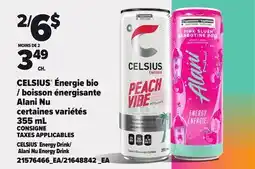 Provigo CELSIUS ÉNERGIE BIO / BOISSON ÉNERGISANTE ALANI NU | CELSIUS ENERGY DRINK/ ALANI NU ENERGY DRINK offer