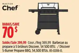 Canadian Tire MASTER CHEF Discover 5-Burner Propane BBQ offer