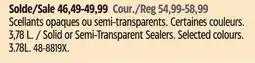 Canadian Tire Solid or Semi-Transparent Sealers offer