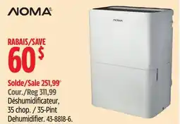Canadian Tire Noma 35-Pint Dehumidifier offer