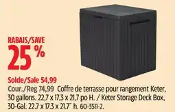 Canadian Tire Keter Storage Deck Box offer
