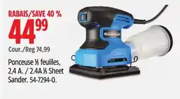Canadian Tire 2.4A 1⁄3 Sheet Sander offer