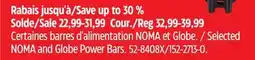 Canadian Tire Selected NOMA and Globe Power Bars offer