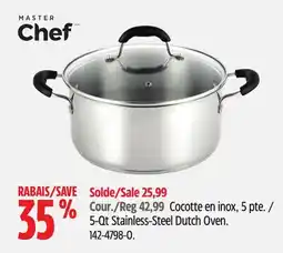 Canadian Tire MasterChef 5-Qt Stainless-Steel Dutch Oven offer