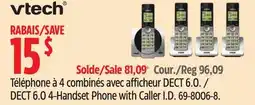 Canadian Tire DECT 6.0 4-Handset Phone with Caller I.D offer