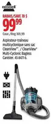 Canadian Tire Bissell CleanView Multi-Cyclonic Bagless Canister offer