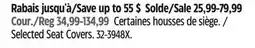 Canadian Tire Selected Seat Covers offer