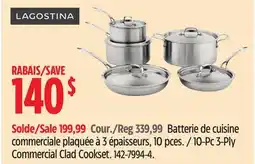 Canadian Tire Lagostina Commercial Clad Cookset offer