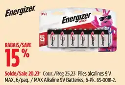 Canadian Tire MAX Alkaline 9V Batteries, 6-Pk offer