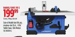 Canadian Tire Mastercraft 81⁄4˝ Table Saw, 13A Motor offer
