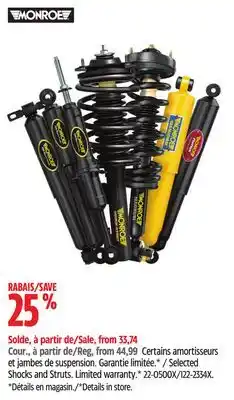 Canadian Tire Selected Shocks and Struts offer