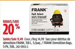 Canadian Tire FRANK Demolition Bags, 5-Pk offer
