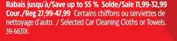 Canadian Tire Selected Car Cleaning Cloths or Towels offer