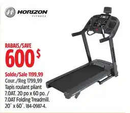 Canadian Tire 7.0AT Folding Treadmill. 20˝ x 60˝ offer