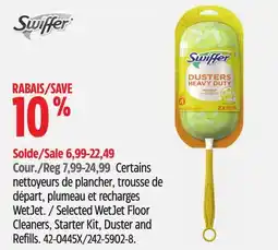 Canadian Tire Certains nettoyeurs de plancher, trousse de départ, plumeau et recharges WetJet offer