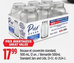 Canadian Tire Bernardin 500mL Standard Jars and Lids, 12-Ct offer