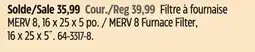 Canadian Tire NOMA MERV 8 Furnace Filter offer