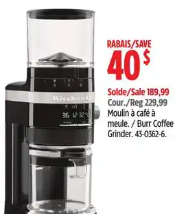 Canadian Tire KITCHENAID Burr Coffee Grinder offer