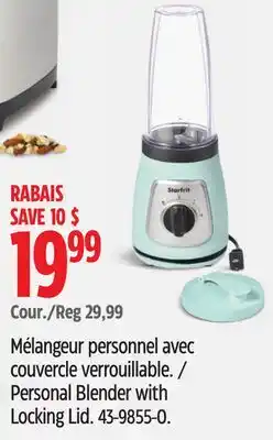 Canadian Tire Personal Blender with Locking Lid offer