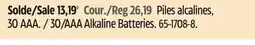 Canadian Tire 0/AAA Alkaline Batteries offer