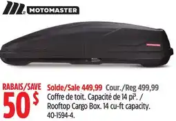 Canadian Tire Rooftop Cargo Box.14 cu-ft capacity offer