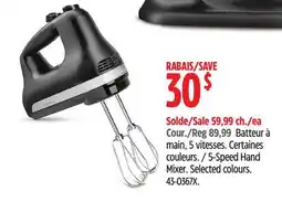 Canadian Tire 5-Speed Hand Mixer offer
