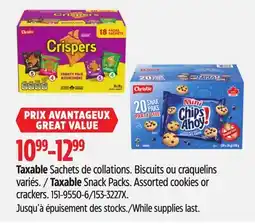 Canadian Tire Taxable Snack Packs offer