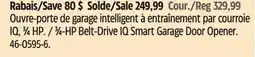 Canadian Tire 3⁄4-HP Belt-Drive IQ Smart Garage Door Opener offer