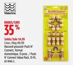 Canadian Tire Waterline Push N' Connect Value Pack, 13-Pc offer